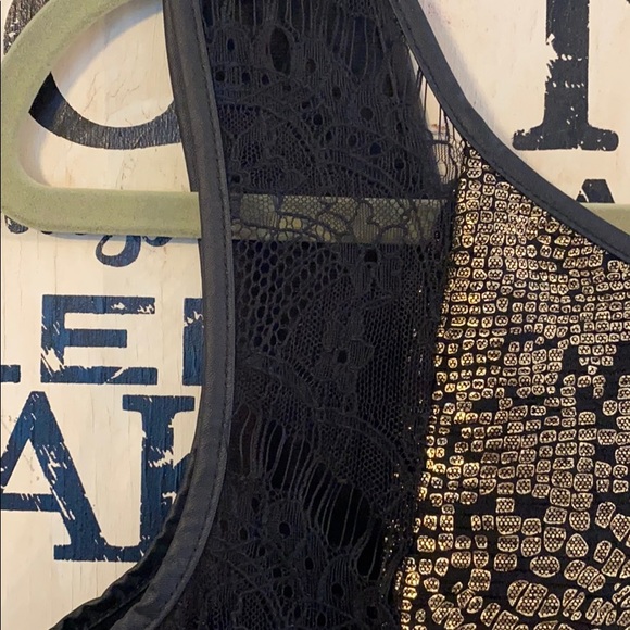 Vera Moda Gold Shimmer Holiday Dress - Picture 7 of 7